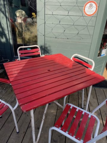 Ensemble Table & Chaises Rouge Guinguette - 6