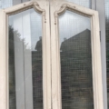 Portes d'ascenseur de 1940 : portes cintrées dotées de panneaux en verre armé. Brocante 93